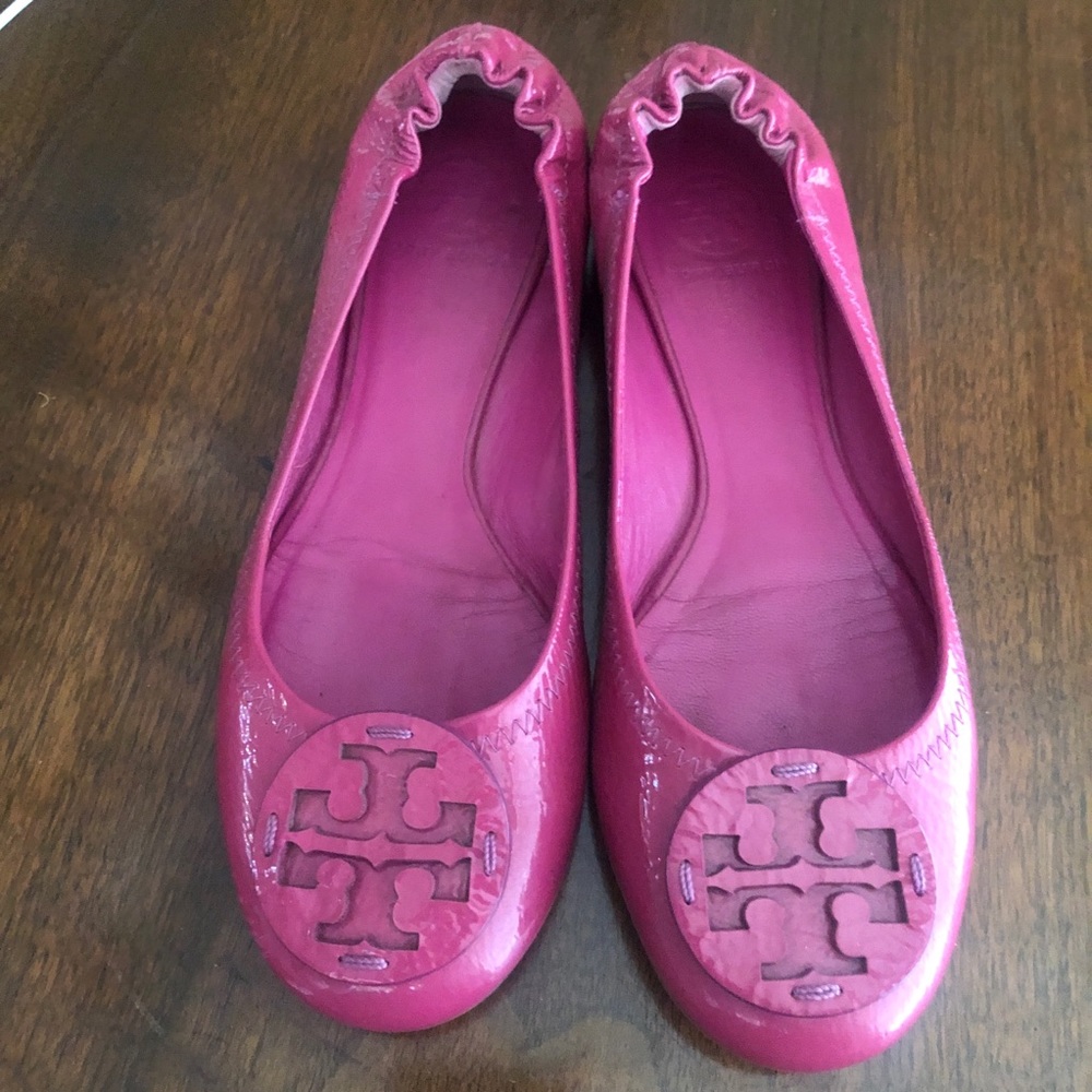 Tory Burch Pink Patent Leather Ballet Flat
